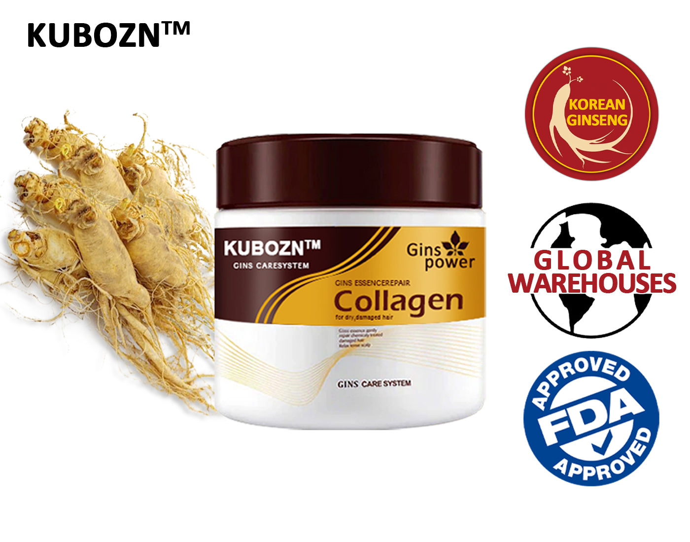 KUBOZN™ 🫚Ginseng & Collagen Hair and Scalp Repair Mask🫚